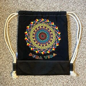 FREAKFLOPS Pura Vida Waterproof Handmade Bag Backpack Black Mandala Costa Rica
